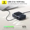 Asztali töltő Baseus Nomos QI 5 az 1-ben, 140W, 5A, 1 x USB-A - 2 x USB-C, fekete P10178800123-00 thumbnail