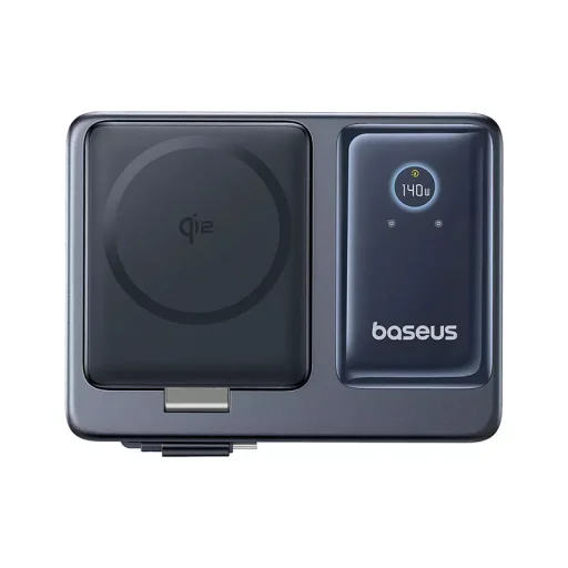 Asztali töltő Baseus Nomos QI 5 az 1-ben, 140W, 5A, 1 x USB-A - 2 x USB-C, fekete P10178800123-00 - 6