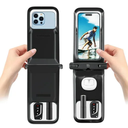 USAMS Vízálló Tok Dupla 6.7"IP68 Fekete FSD1401 tok - 4