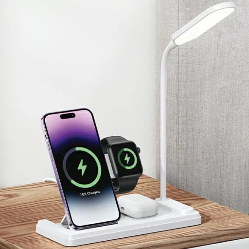 USAMS Induktív töltő lámpával 4 az 1-ben 15W fehér CD195WXC01 (US-CD195) - 2