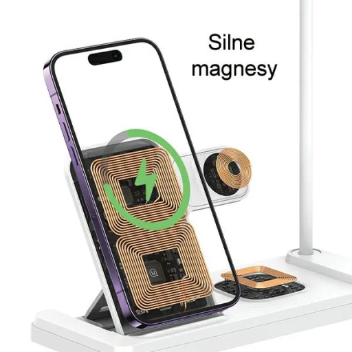 USAMS Induktív töltő lámpával 4 az 1-ben 15W fehér CD195WXC01 (US-CD195) - 5