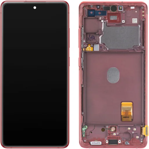LCD Kijelzőmodul Samsung Galaxy S20 FE 5G G781, piros - 1
