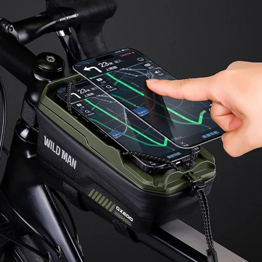 WILDMAN GX200 kerékpár vázra szerelhető táska/zsák/kerékpártartó zöld - 4