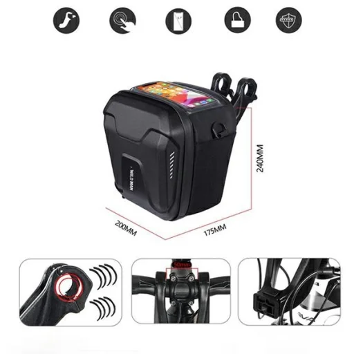 WILDMAN GS9 kerékpárváz táska kerékpártartó fekete - 2