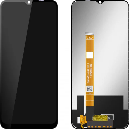 LCD kijelzőmodul MP Realme C21Y / C25Y készülékhez, keret nélkül, utángyártott, fekete - 1