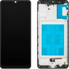 LCD kijelzőmodul MP Samsung Galaxy A31 A315, utángyártott, fekete kijelzőmodul