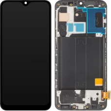 LCD kijelzőmodul MP Samsung Galaxy A40 A405, utángyártott, fekete