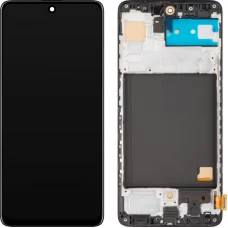 LCD kijelző modul MP Samsung Galaxy A51 A515, utángyártott, fekete