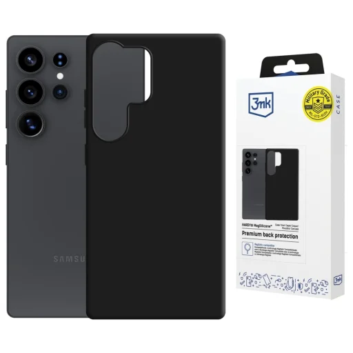  Samsung Galaxy S25 Ultra fekete 3MK Hardy MagSilicone tok - 1