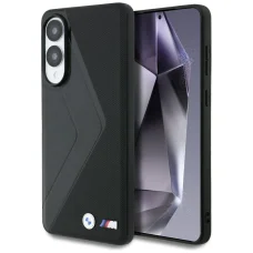 BMW Bőr Oversized Stripes MagSafe tok Samsung Galaxy S25 Edge fekete tok