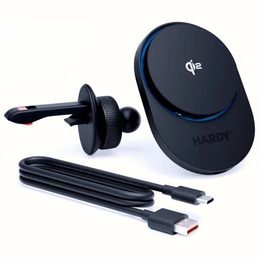 3MK Hardy AeroCharger 15W MPP Qi2 fekete indukciós töltő - 2