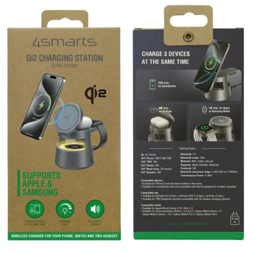 4 inteligentné nabíjacie stanice Aura Hang Qi2 sivé - 8