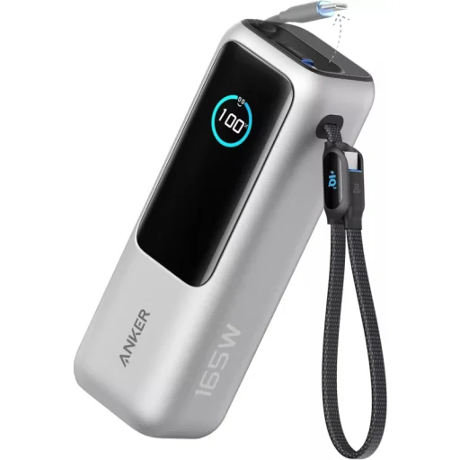 Powerbank Anker, 25000mAh, 165W, QC + PD, Ezüst A1695H41 - 1