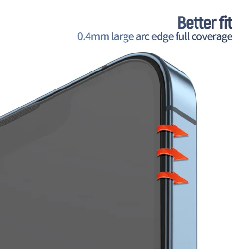 Blueo - Tükröződésmentes HD Üveg - iPhone 14 Pro Max - Fekete - 6