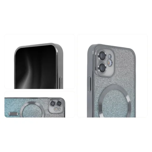 SparkleFlex Mag iPhone 15 Plus 6,7" ezüst átmenetes tok - 4