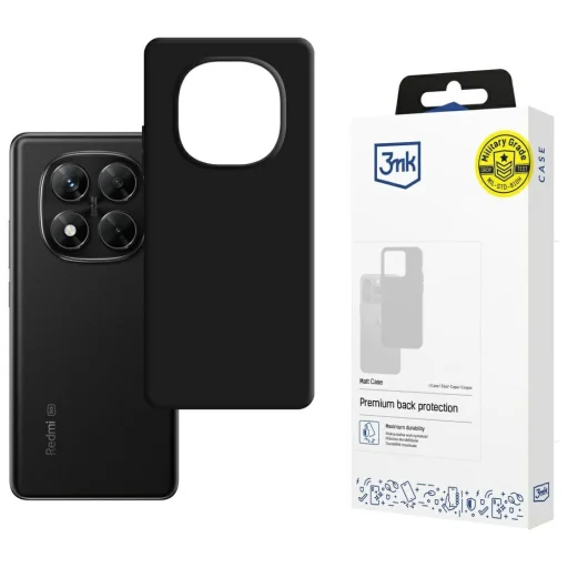 3MK Matt Tok Pro tok Xiaomi Redmi Note 14 Pro 5G / POCO X7 5G fekete - 1