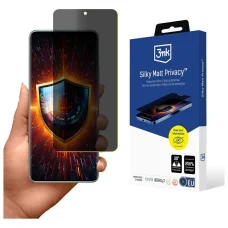 3MK Silky Matt Adatvédelmi Képernyővédő fólia Xiaomi Redmi Note 14 Pro 5G Fekete üvegfólia