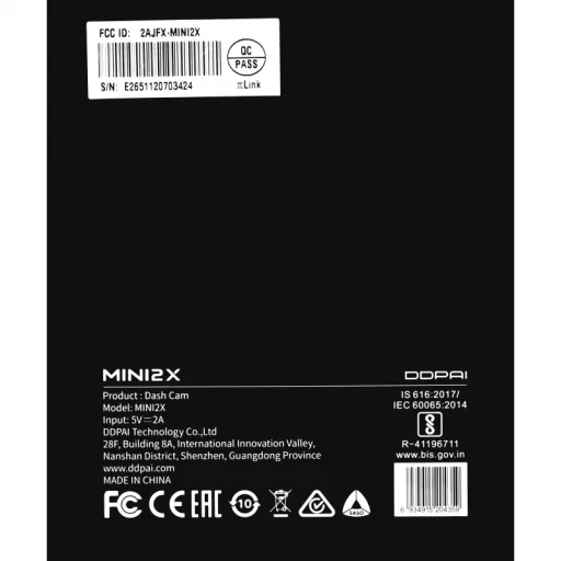 Dash Kamera DDPAI MINI2X, 2K, Wi-Fi, Fekete - 18