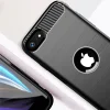 iPhone SE 2, SE 2020 / iPhone SE 3, SE 2022 - TechSuit - Carbon Silicone - Fekete tok thumbnail