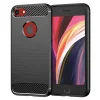 iPhone SE 2, SE 2020 / iPhone SE 3, SE 2022 - TechSuit - Carbon Silicone - Fekete tok thumbnail