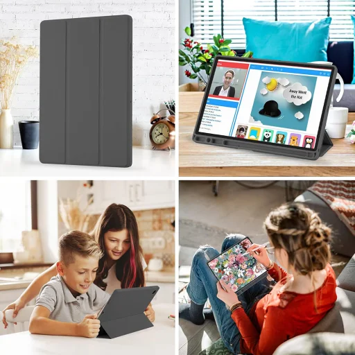 Samsung Galaxy Tab A8 10.5 (2021) - Techsuit - Flex Trifold (ceruzatartóval) - Lila tok - 5