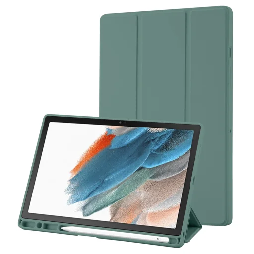 Samsung Galaxy Tab A8 10.5 (2021) - Techsuit - Flex Trifold (ceruzatartóval) - Zöld. tok - 1
