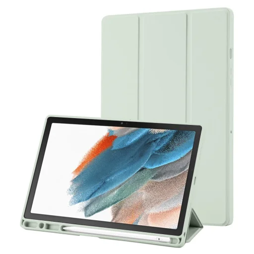 Samsung Galaxy Tab A8 10.5 (2021) Techsuit - Flex Trifold (ceruzatartóval) - Matcha Zöld tok - 1