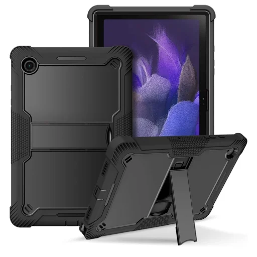 Samsung Galaxy Tab A8 10.5 (2021) Techsuit - Strapabíró védőtok + Képernyővédő - Fekete tok - 2