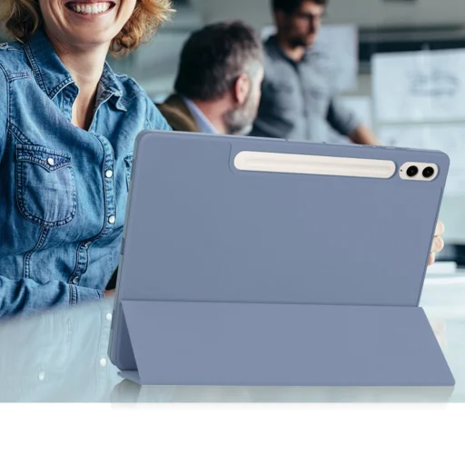 Dark Blue Techsuit - Flex Trifold (ceruzatartóval) - Samsung Galaxy Tab S9 FE Plus számára tok - 5