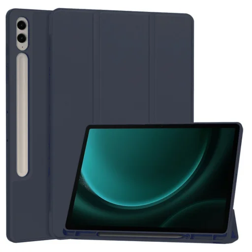 Dark Blue Techsuit - Flex Trifold (ceruzatartóval) - Samsung Galaxy Tab S9 FE Plus számára tok - 1