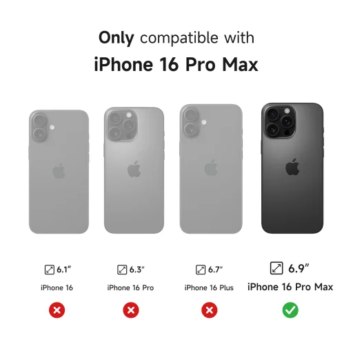 iPhone 16 Pro Max Fekete Suritch Magsafe Kihajtható állványos és kameravédős ütésálló tok - 7