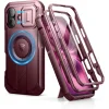 iPhone 16 Dexnor Magsafe 360 tok, kihajtható állvánnyal, piros ütésálló - 1