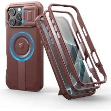  Apple iPhone 16 Pro Max Dexnor Magsafe 360 tok, kihajtható állvánnyal, piros ütésálló