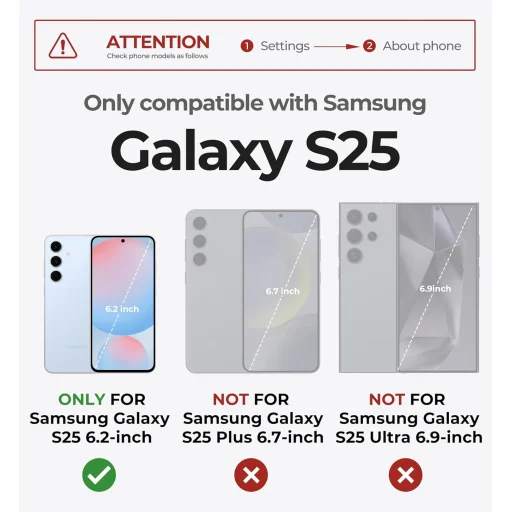 Samsung Galaxy S25 Dexnor tok kihajtható állvánnyal, fekete 360 ütésálló - 3