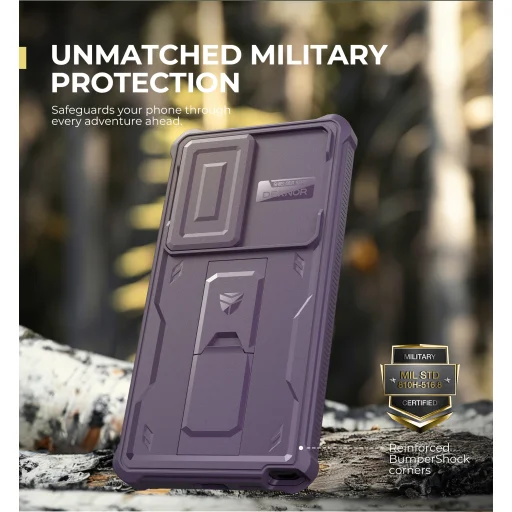  Samsung Galaxy S25 Ultra Lila Dexnor 360 tok kihajtható állvánnyal, ütésálló - 4