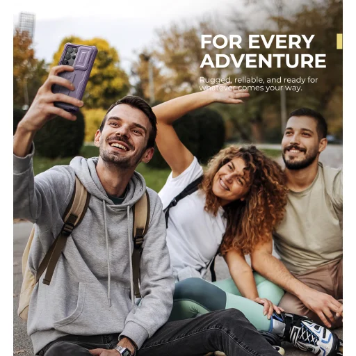  Samsung Galaxy S25 Ultra Lila Dexnor 360 tok kihajtható állvánnyal, ütésálló - 3