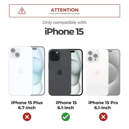 iPhone 15 Dexnor Magsafe 360 tok, kihajtható állvánnyal, fekete ütésálló - 7