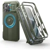  iPhone 16 Pro Max Dexnor Magsafe 360 tok, kihajtható állvánnyal, zöld ütésálló