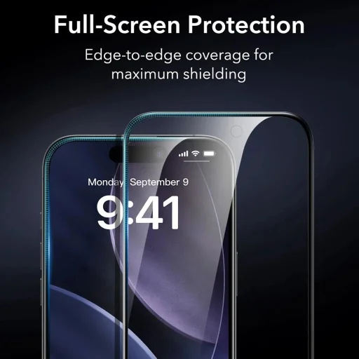  iPhone 17 Air Fekete ESR Privacy Armorite UltraFit Képernyővédő (3 db) üvegfólia - 2