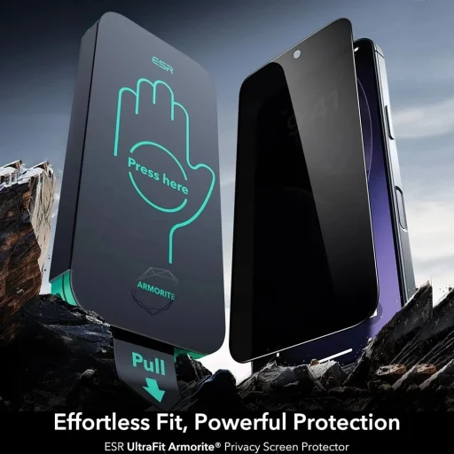 iPhone 17 Air Fekete ESR Privacy Armorite UltraFit Képernyővédő (3 db) üvegfólia - 3
