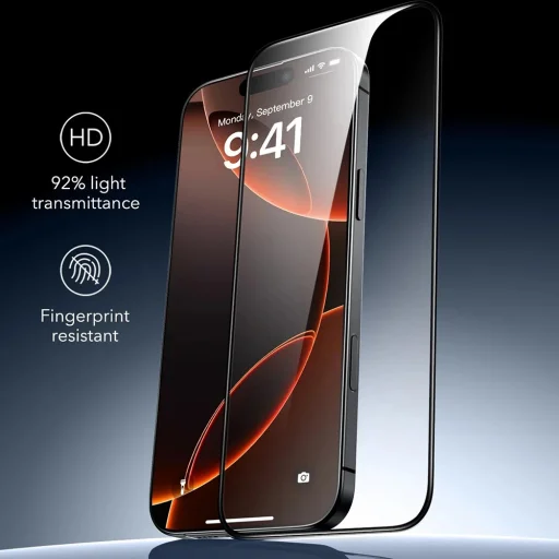  iPhone 17 Pro Átlátszó ESR Armorite Kijelzővédő UltraFit (3 darabos csomag) üvegfólia - 4