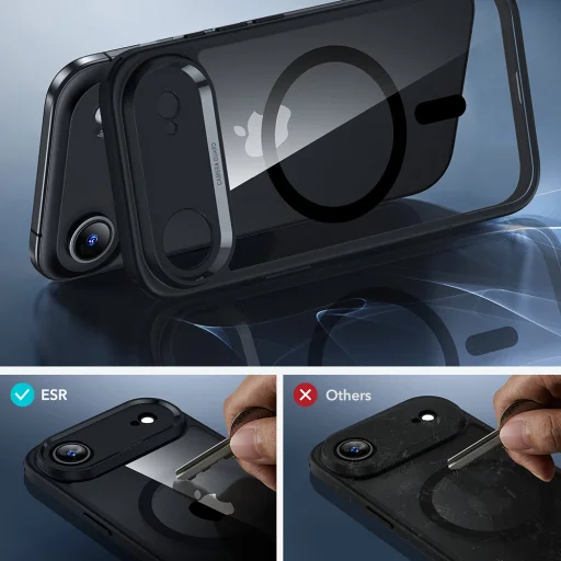  iPhone 17 Air Átlátszó Fekete ESR Klasszikus Hibrid HaloLock tok - 6