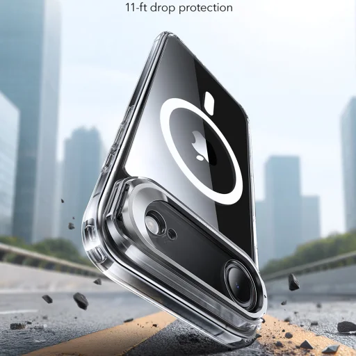  iPhone 17 Air Átlátszó ESR Klasszikus Hibrid HaloLock Kitámasztó tok - 2