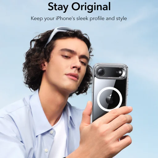  iPhone 17 Air Átlátszó ESR Klasszikus Hibrid HaloLock Kitámasztó tok - 5