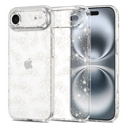  iPhone 17 Air Átlátszó Techsuit SparkleSkin Sorozat tok - 1