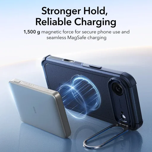  iPhone 17 Air Kék ESR - Cyber Armor kitámasztós tok - 6