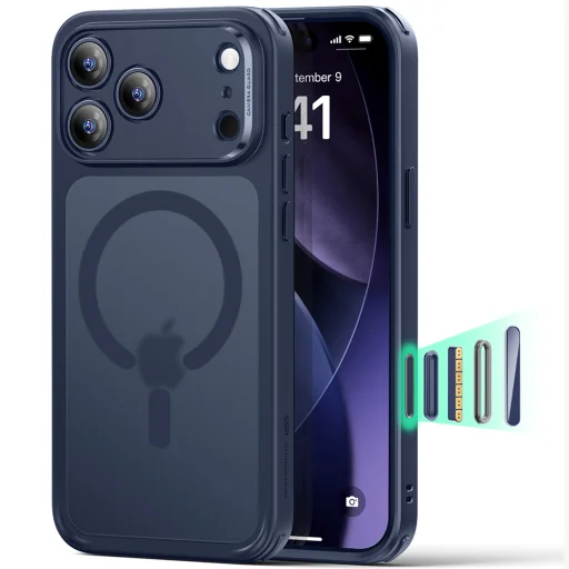  Apple iPhone 17 Pro Matt Kék ESR Klasszikus Hibrid HaloLock tok - 1