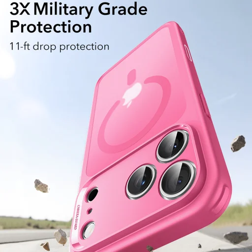  iPhone 17 Pro Matt Rózsaszín ESR Klasszikus Hibrid HaloLock tok - 4