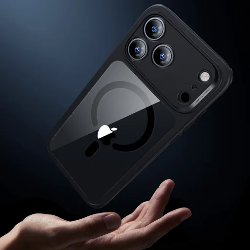  iPhone 17 Pro Átlátszó Fekete ESR Klasszikus Hibrid HaloLock tok - 7