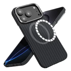  iPhone 17 Pro Fekete MagSafe Aramid Szálas Techsuit Tok